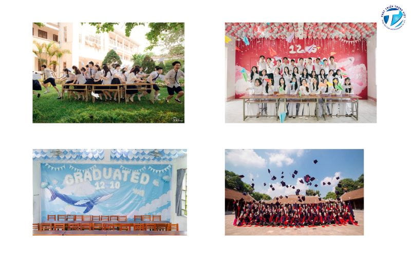 Concept Thanh xuân rực rỡ tại trường học